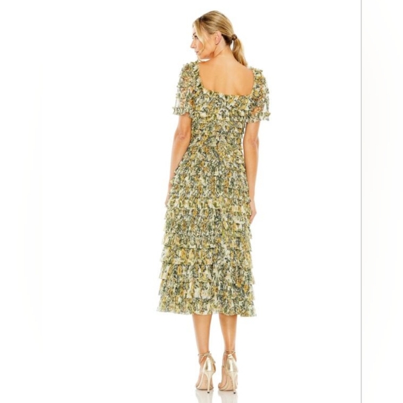 Mac Duggal 8232 Square Neckline Ruffle Dress - Picture 4 of 4